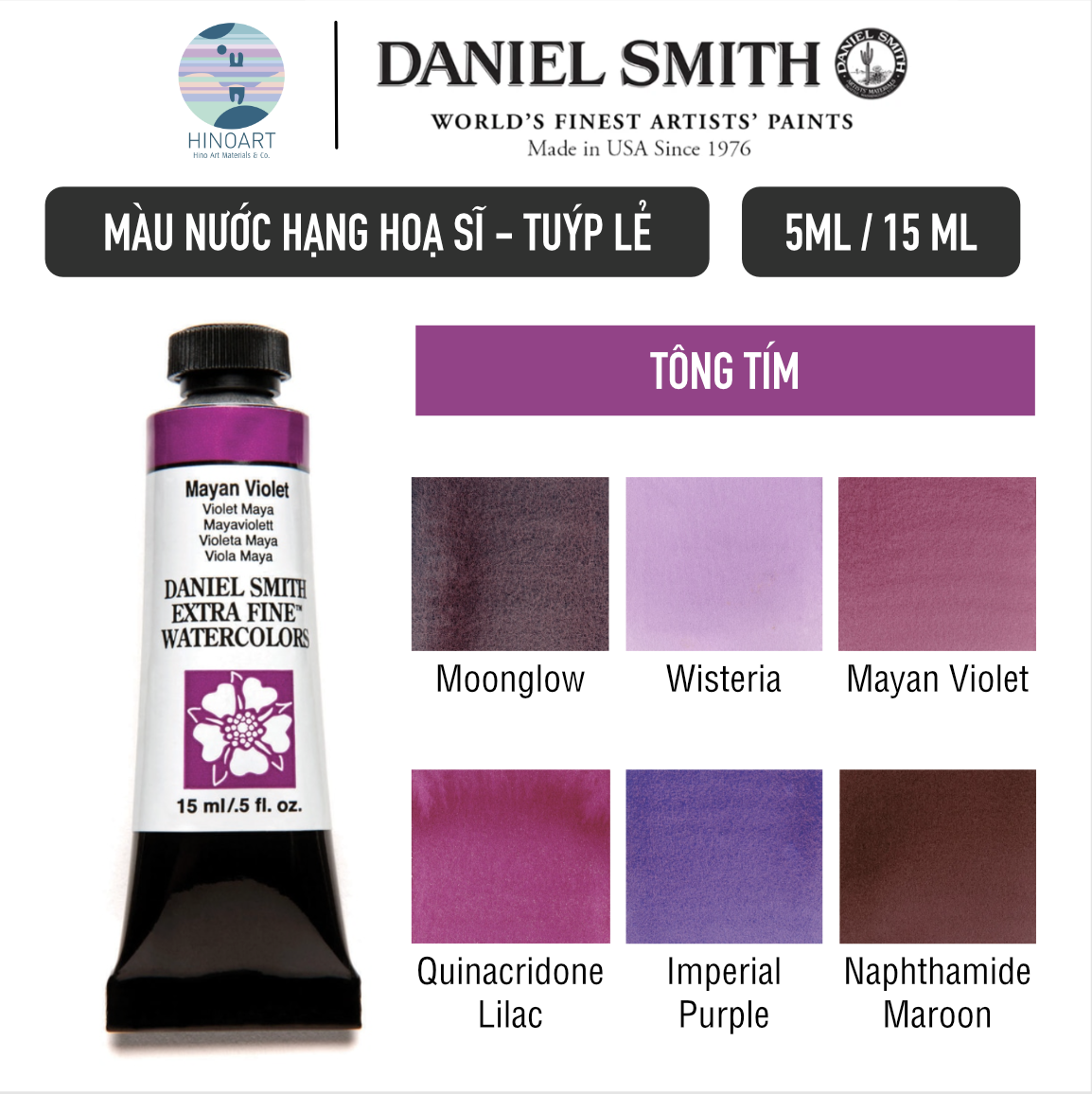 Daniel Smith tuýp - tông tím